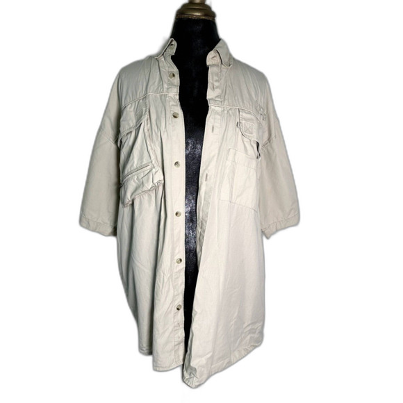 Reel Legends Men’s Fishing Shirt L Vented Outdoor Beige Button Up Cotton - Picture 1 of 9